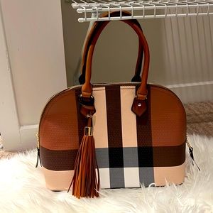 Brown, Beige Purse. +Crossbody bag